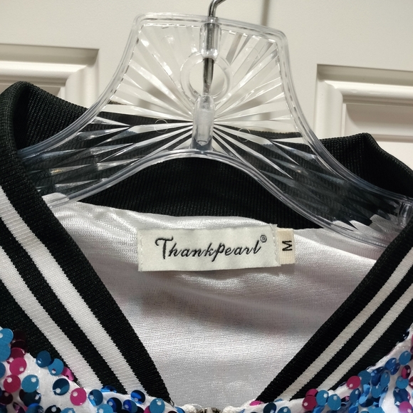 Vibrant Sequin Bomber Jacket - Picture 3 of 4